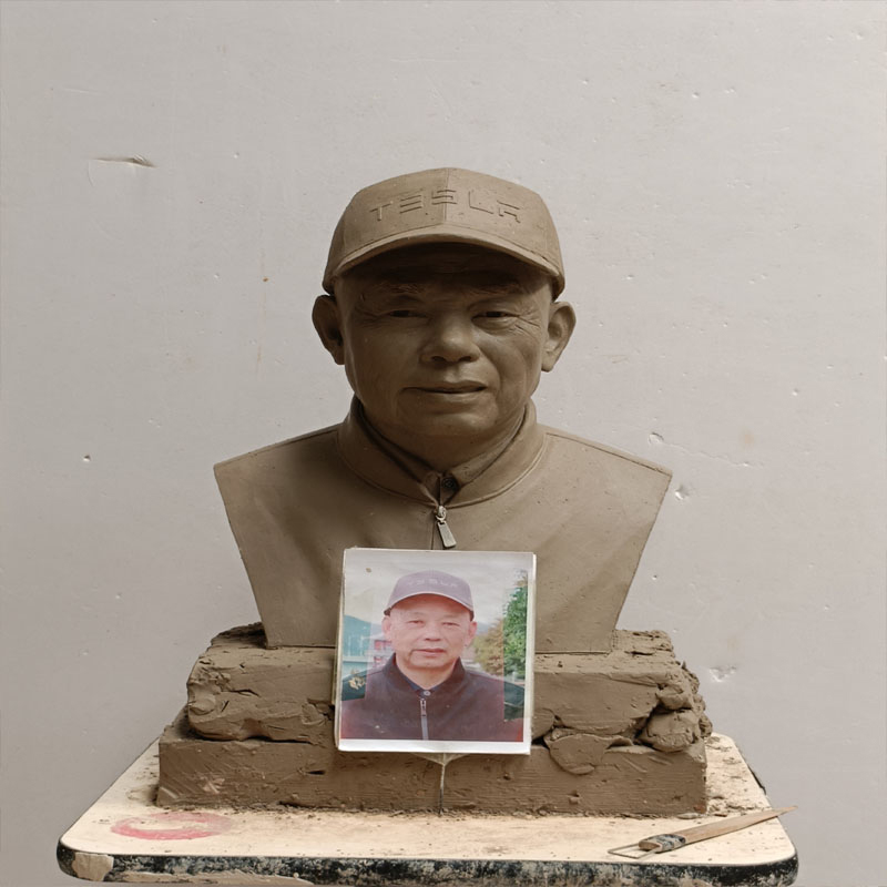 주문 청동 초상화 조각품