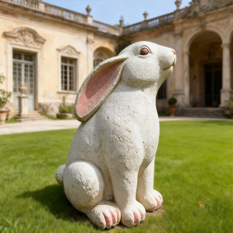 대리석 동물 토끼 조각