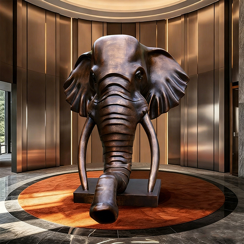 코끼리 머리 조각