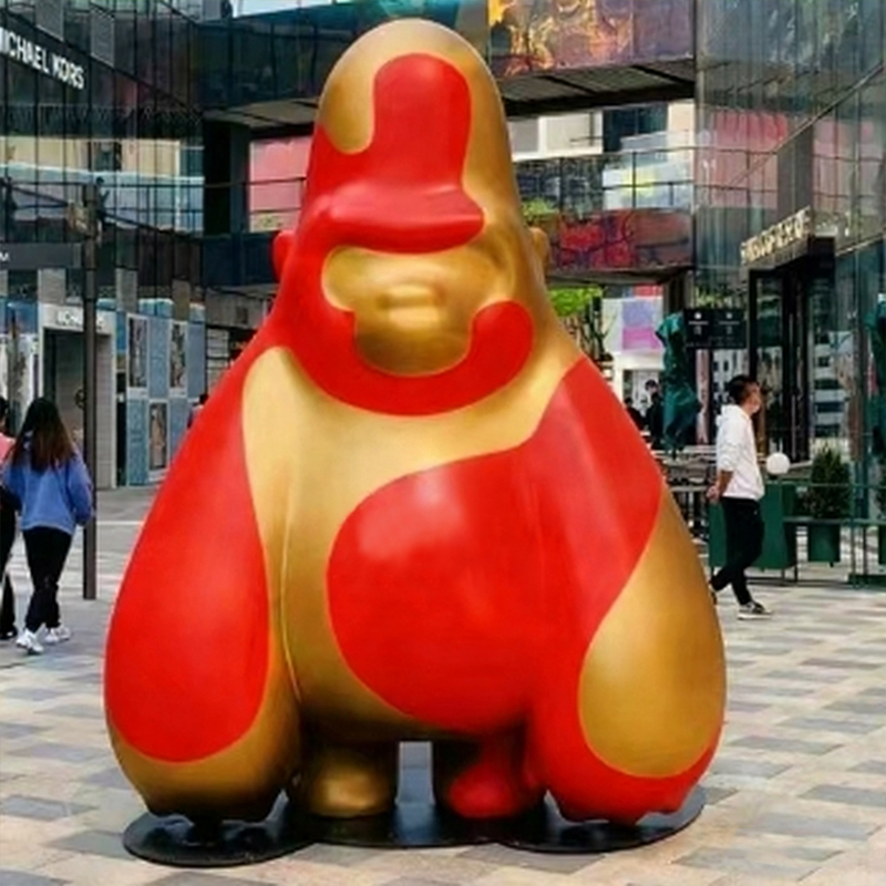 유리 섬유 만화 고릴라 조각품