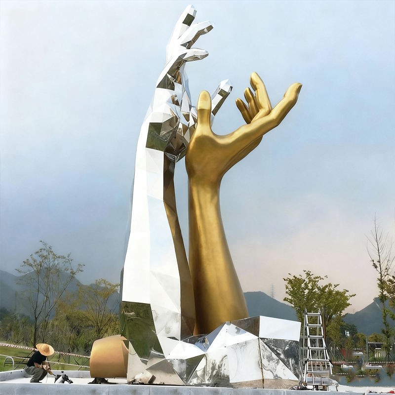 야외 추상 스테인레스 스틸 예술 조각