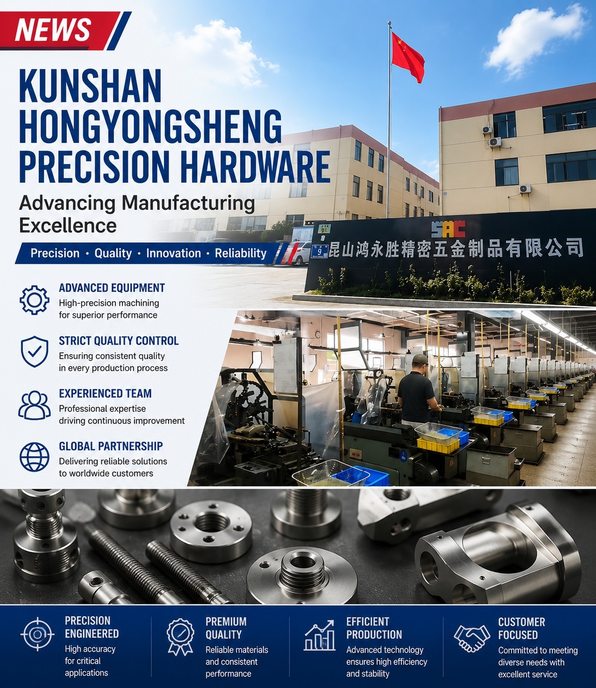 Kunshan Hongyongsheng 정밀 하드웨어는 어떻게 제조 역량을 확장하고 있습니까?
