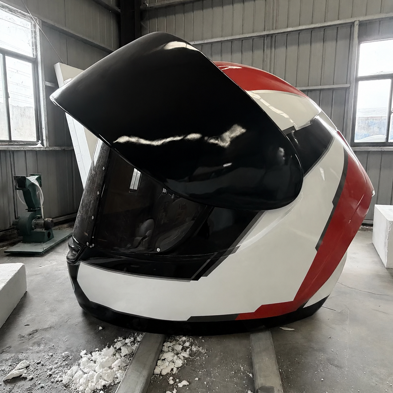How Is a Giant Resin Motorcycle Helmet Sculpture Made — and Who Makes Them at Scale?